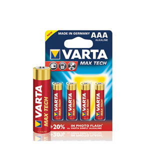 ΜΠΑΤΑΡΙΕΣ VARTA MAX TECH ALKALINE AAA  BLISTER 4 TEM